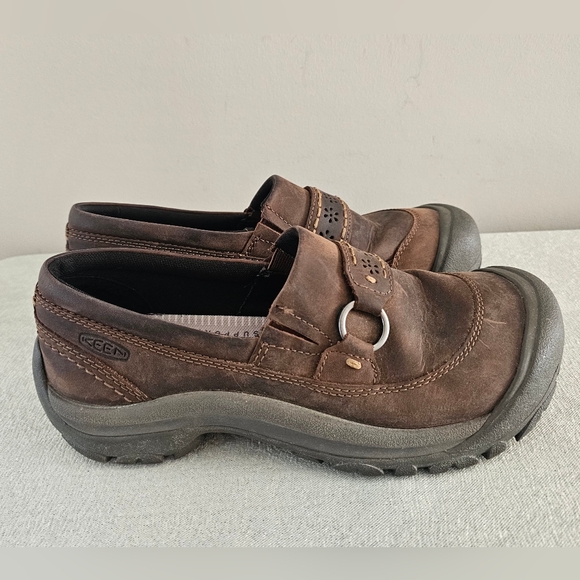 KEEN Kaci ll Womens Brown Leather Slip On Shoes - Picture 2 of 10